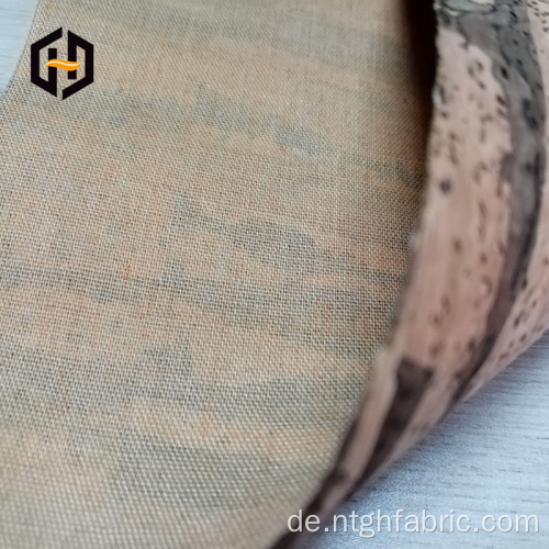 Recyceltes Einlagegewebe aus Polyester mit glatter Rückseite für Kork
